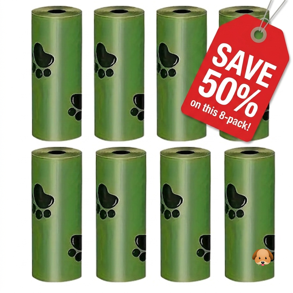 Earth Friendly - 8 X Rolls/ 120 Biodegradable Dog Poop Bags