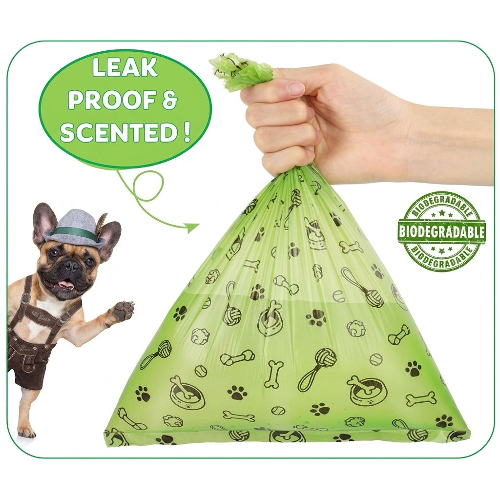 Earth Friendly - 8 X Rolls/ 120 Biodegradable Dog Poop Bags